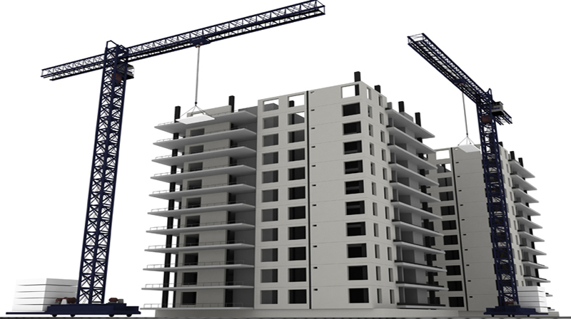 Construction building/ 3d render.