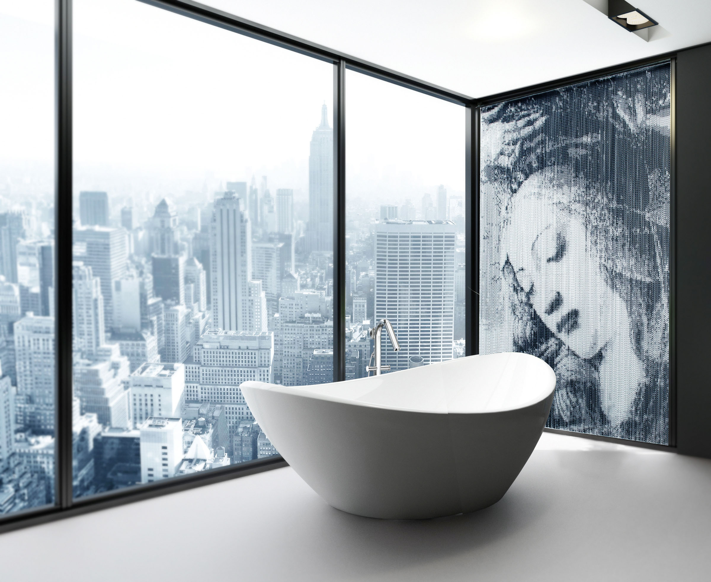 Exclusive Luxury Bathroom Interior in a Penthouse
